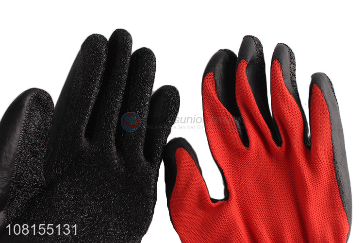 New arrival 21s cotton latex coated crinkle work gloves