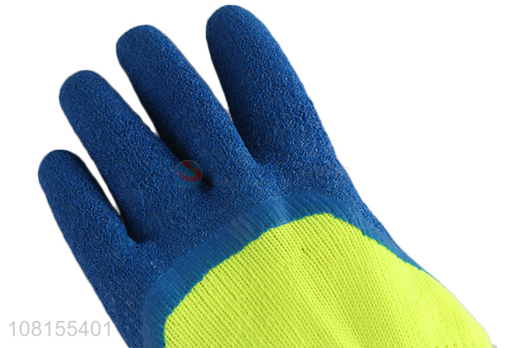 New product latex coated crinkle winter outdoor work gloves