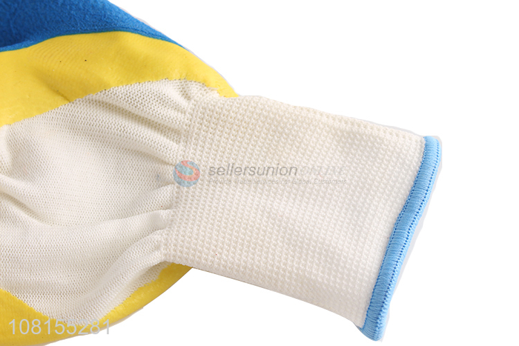 Hot selling two-color latex foam work gloves for industry