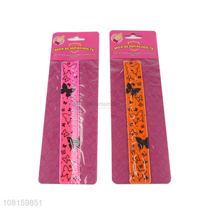 Wholesale Butterfly Pattern Reflective Snap Wristbands