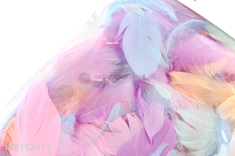 New arrival colourful feather for candy box decoration