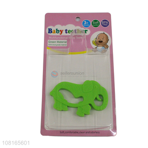 High quality soft bpa free elephant shape babt teether toys