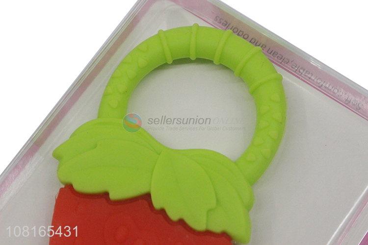 Top quality fruit shape silicone baby teether baby toys