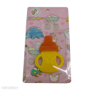 Most popular soft odorless silicone baby teether for sale