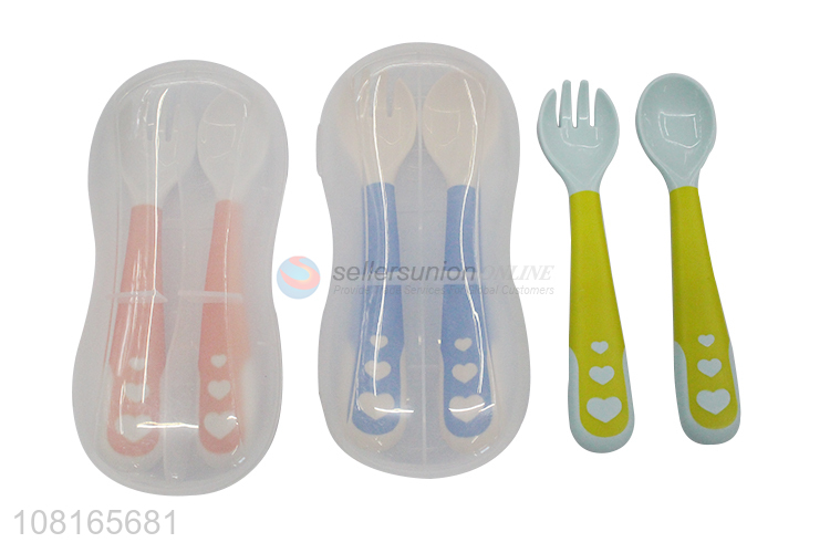 Online wholesale baby training baby fork spoon set