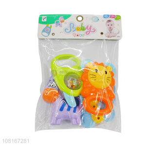 Good quality cartoon baby rattle creative molar teether