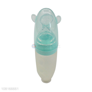 China market creative silicone baby spoon rice cereal bottle