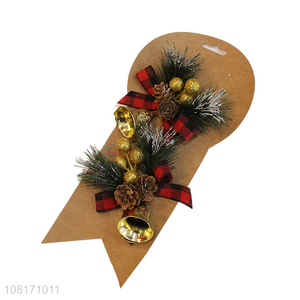 Hot selling Xmas tree ornaments Christmas bows with pincones