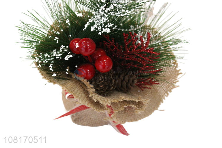 Wholesale mini potted Christmas tree for holiday decoration