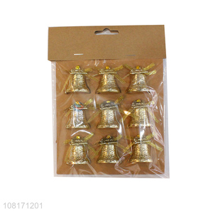 Low price indoor Chrismas tree bells plastic Christmas bells set