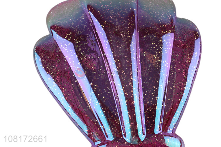 High Quality Glitter Scallop Shape Hair Comb Hair Brush