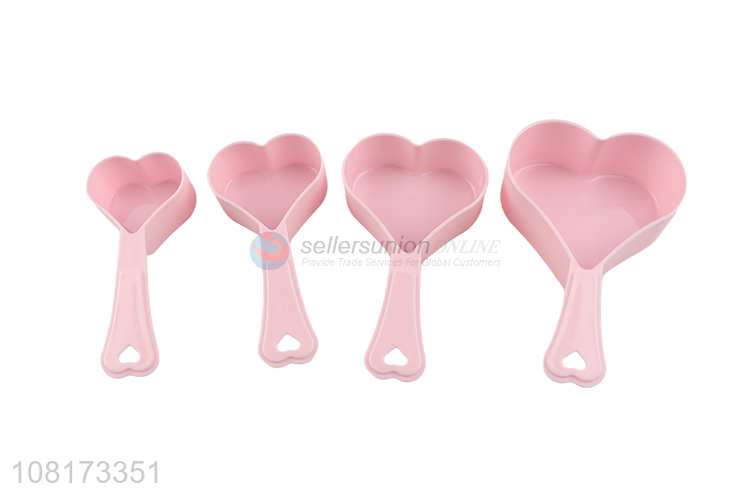 New Design 4 Pieces Heart Shape Measuring Spoon Set