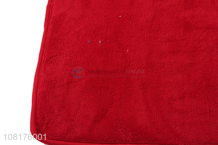 Good Price Red Coral Velvet Mat Anti-Slip Floor Mat Door Mat