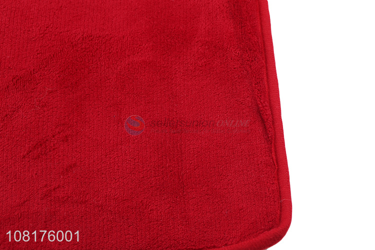 Good Price Red Coral Velvet Mat Anti-Slip Floor Mat Door Mat