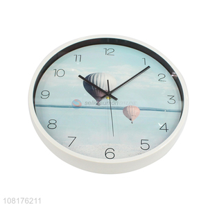 Wholesale round hot air balloon wall clock home decor wall clock