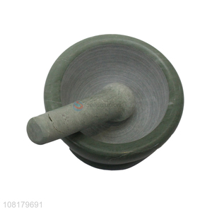 Factory supply marble mortar and pestle set stone herb crusher