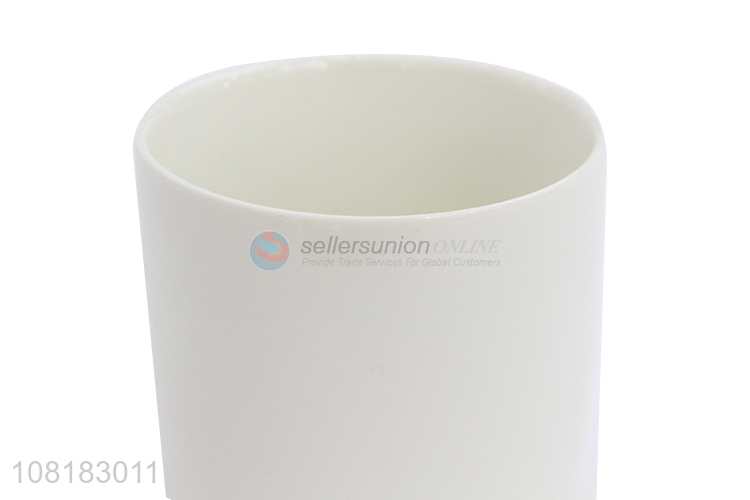 Yiwu market white simple ceramic flowerpots