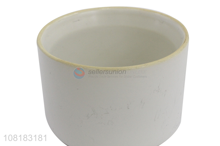 Yiwu market white simple mini ceramic flowerpots