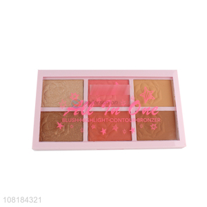 Good Sale 6 Color Makeup Blush+Contour+Highlight+Bronzer Palette