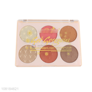 Best Quality Makeup Highlight + Blusher + Contour Palette