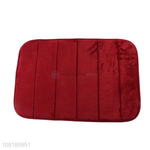 Online wholesale red soft polyester floor mat for living room