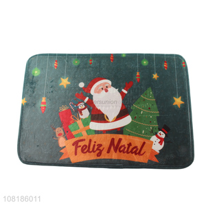 Best quality christmas style soft rectangle floor mat for sale