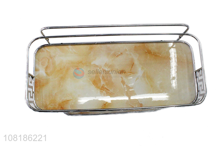 Hot selling imitation marble shelves bathroom shelves