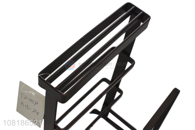 High quality creative iron desktop storage rack for sale