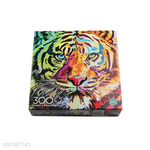 Hot sale 300 pieces colorful tiger puzzles animal jigsaw puzzles