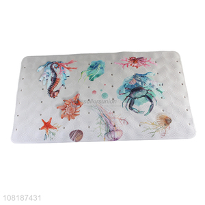 Wholesale Fashion Printed PVC Bath Mat Rectangle Non-Slip Mat