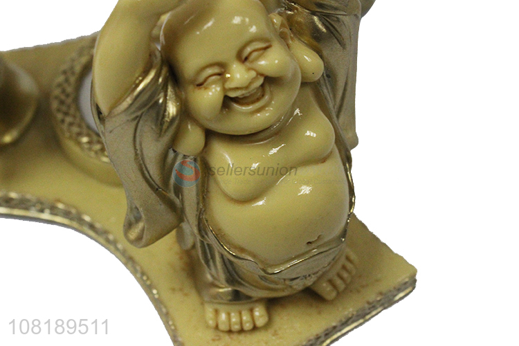 Good sale golden maitreya buddha office desktop decoration