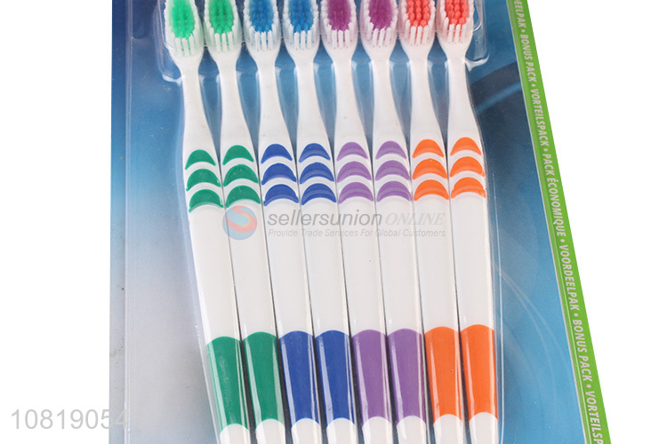 Low Price 8 Pieces Soft Nylon Toothbrush For Adults