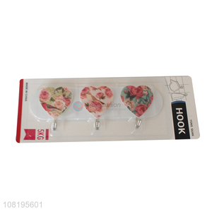 Yiwu market love printed sticky hooks home wall hooks