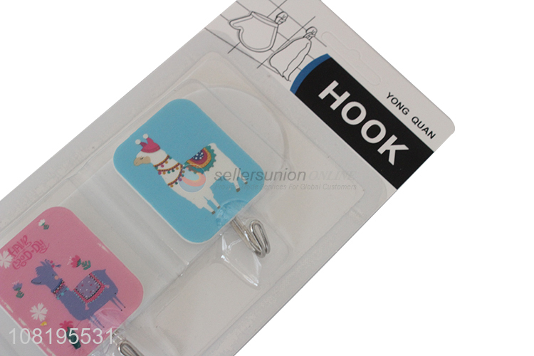 Good quality cartoon printed sticky hooks for bathroom