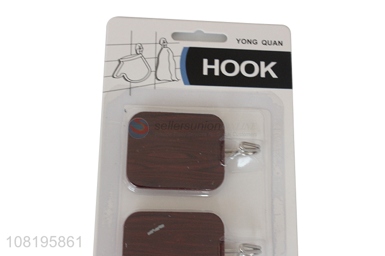 Good price creative wood grain sticky hooks wholesale