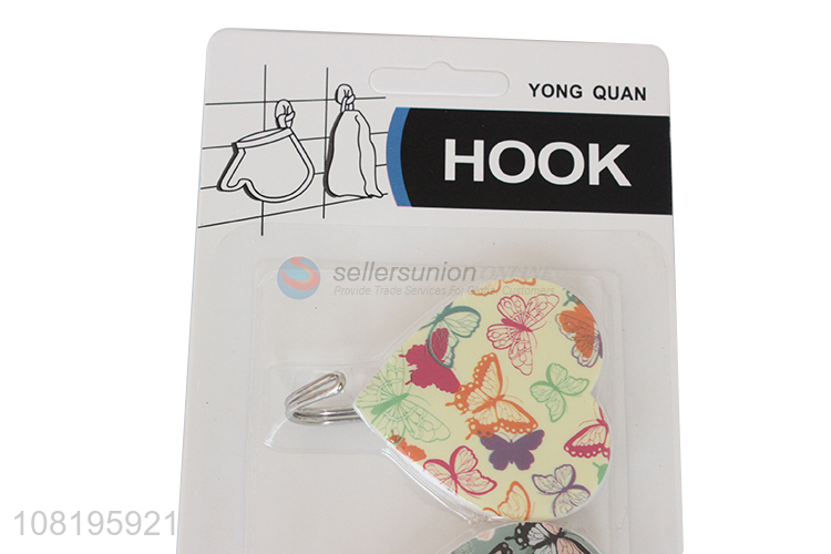 Hot sale plastic love sticky hooks kitchen hanging hooks