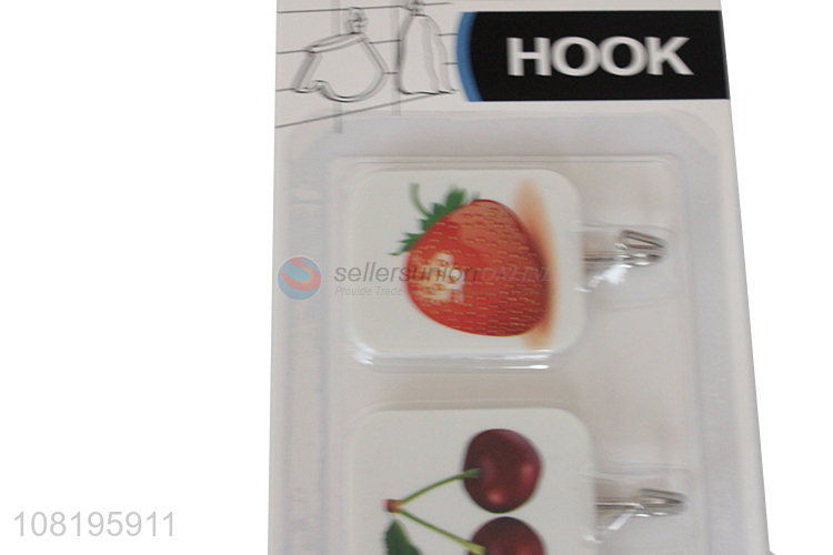 Low price printed kitchen wall sticky hooks wholesale