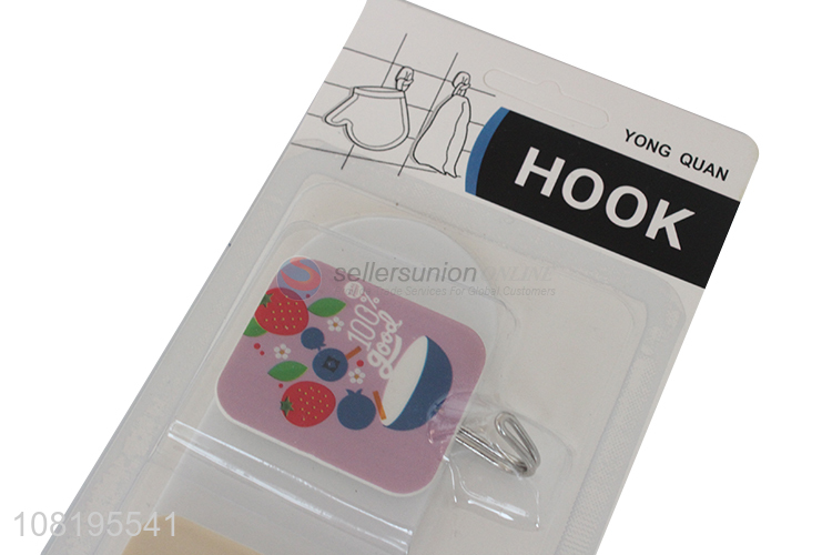 Yiwu supplier plastic wall hooks printed sticky hooks