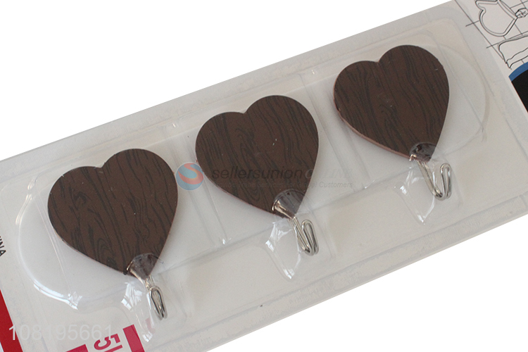 New arrival love wood grain sticky hooks for sale