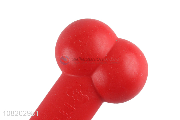 Top selling red bone shape pets chew toys for pet supplies