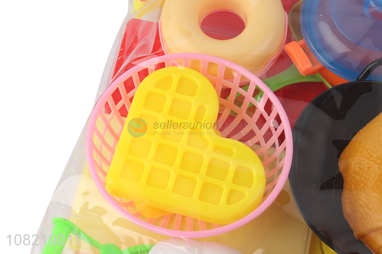 Low price children plastic kitchen toys food toys for sale