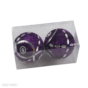 Good sale purple decorative balls christmas pendant