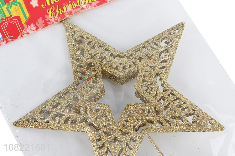 Hot Selling Metal Hollow Out Christmas Tree Top Star