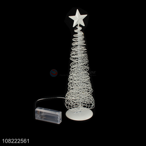 Custom Christmas Decoration Iron Wire Christmas Tree With Light