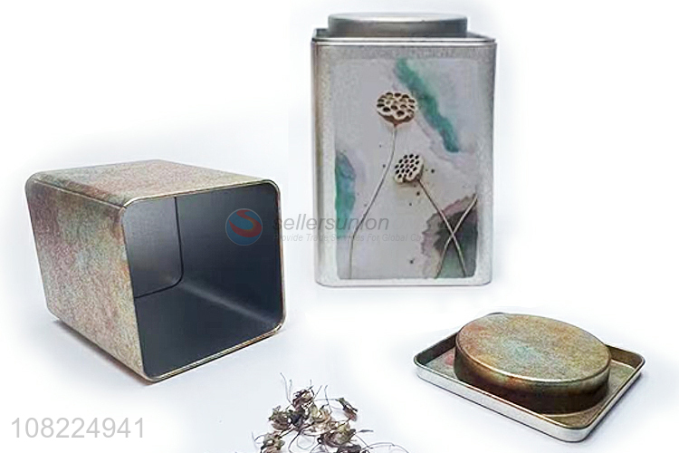 Hot Sale Multipurpose Metal Box Popular Tea Container Tin Can