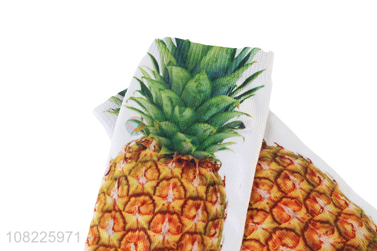 Hot sale 3D pineapple socks unisex adult summer ankle socks