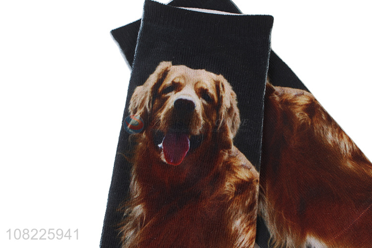 New arrival unisex summer breathable 3D dog printed ankle socks