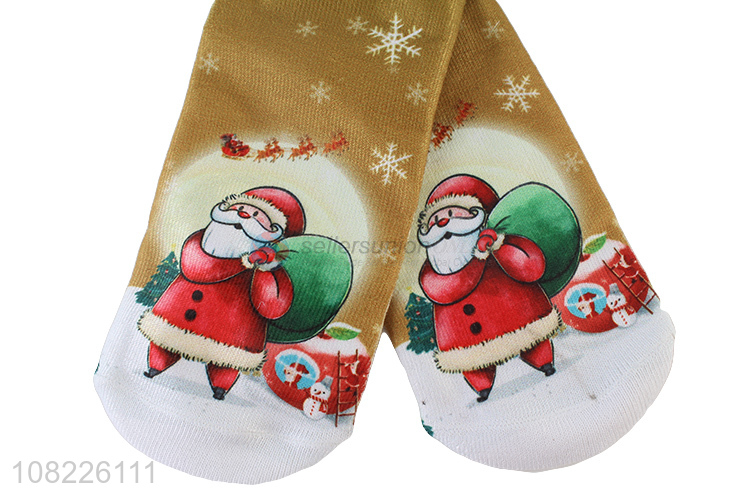 Factory supply novelty 3D Christmas ankle socks low cut socks