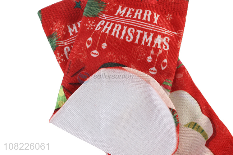 Low price funny low cut socks men women 3D Christmas socks