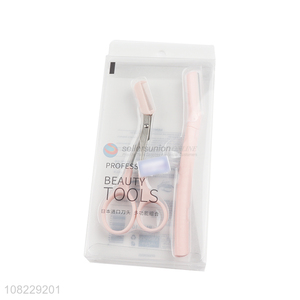 Good selling beauty tools eyebrow scissors eyebrow comb set